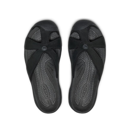 Keen | Women's Bali Leather Slide Sandal Black/Black