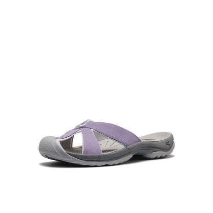 Keen Online | Women's Bali Leather Slide Sandal Purple Haze/Steel Grey