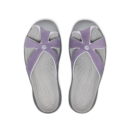 Keen Online | Women's Bali Leather Slide Sandal Purple Haze/Steel Grey