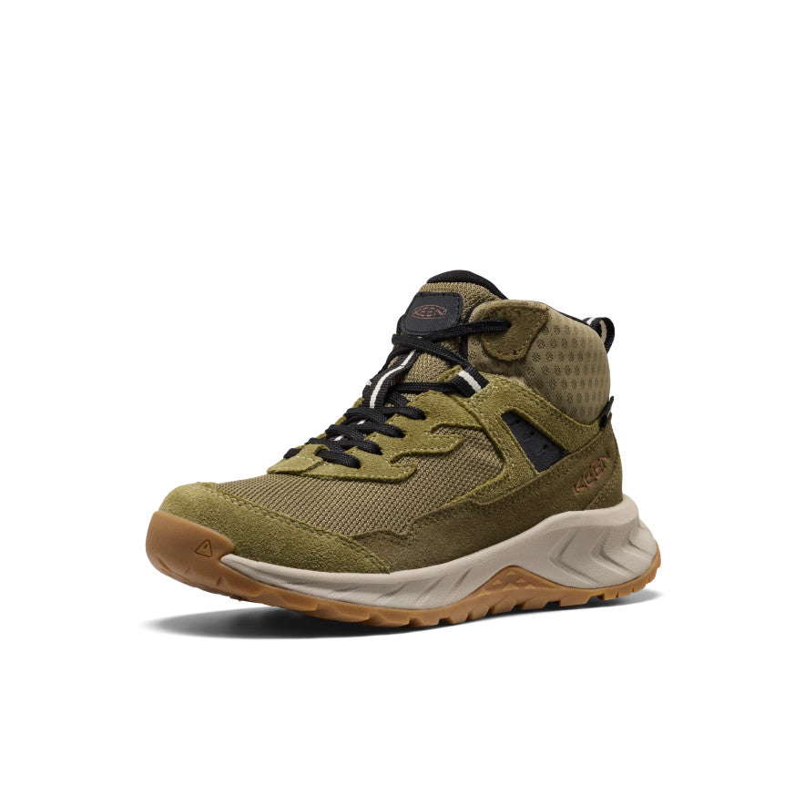 Keen Discount | Big Kids' Hightrail Waterproof Hiking Boot Dark Olive/Martini Olive