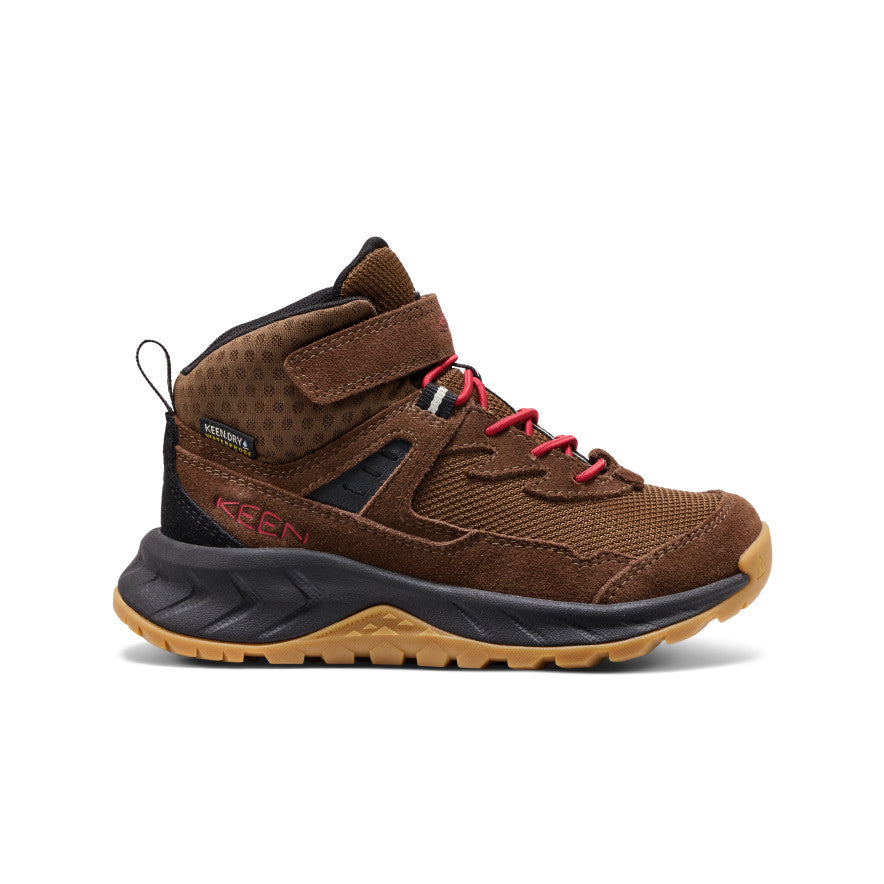 Keen Outlet | Little Kids' Hightrail Waterproof Hiking Boot Dark Earth/Garnet