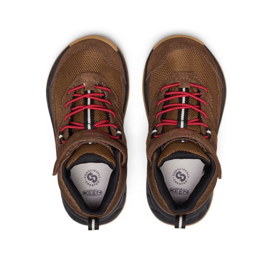 Keen Outlet | Little Kids' Hightrail Waterproof Hiking Boot Dark Earth/Garnet
