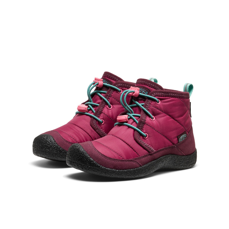 Keen Popular style | Big Kids' Howser II Waterproof Chukka Beaujolais/Pool Blue