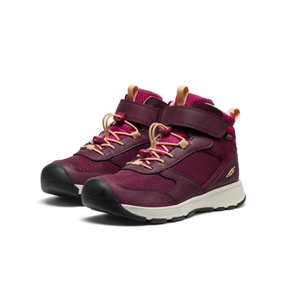 Keen New | Big Kids' Skua Waterproof Boot Fig/Peach Fuzz