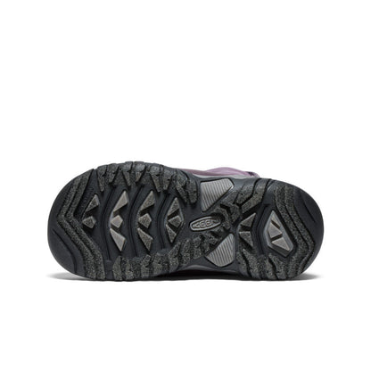 Keen Near Me | Little Kids' Puffrider Waterproof Winter Boot Black Plum/Daiquiri Green