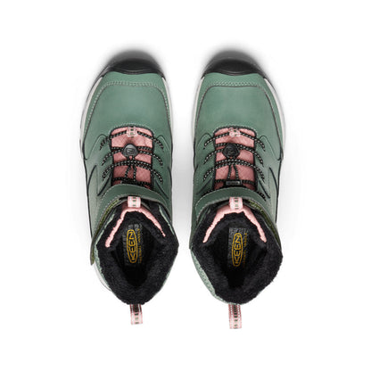 Keen Online | Big Kids' Skua Waterproof Winter Boot Dark Forest/Rose Elegance