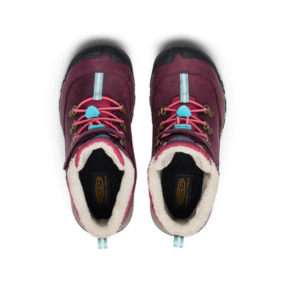 Keen New | Big Kids' Kanibou Waterproof Winter Boot Fig/Pink Lemonade