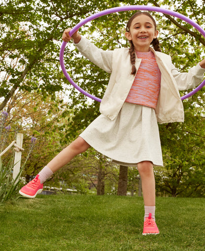 Keen Outlet | Big Kids' KNX Knit Sneaker Iguana/Evening Primrose