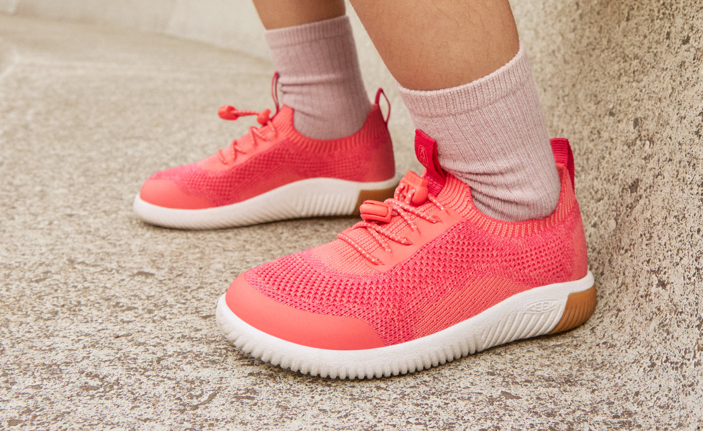 Keen | Little Kids' KNX Knit Sneaker Iguana/Evening Primrose