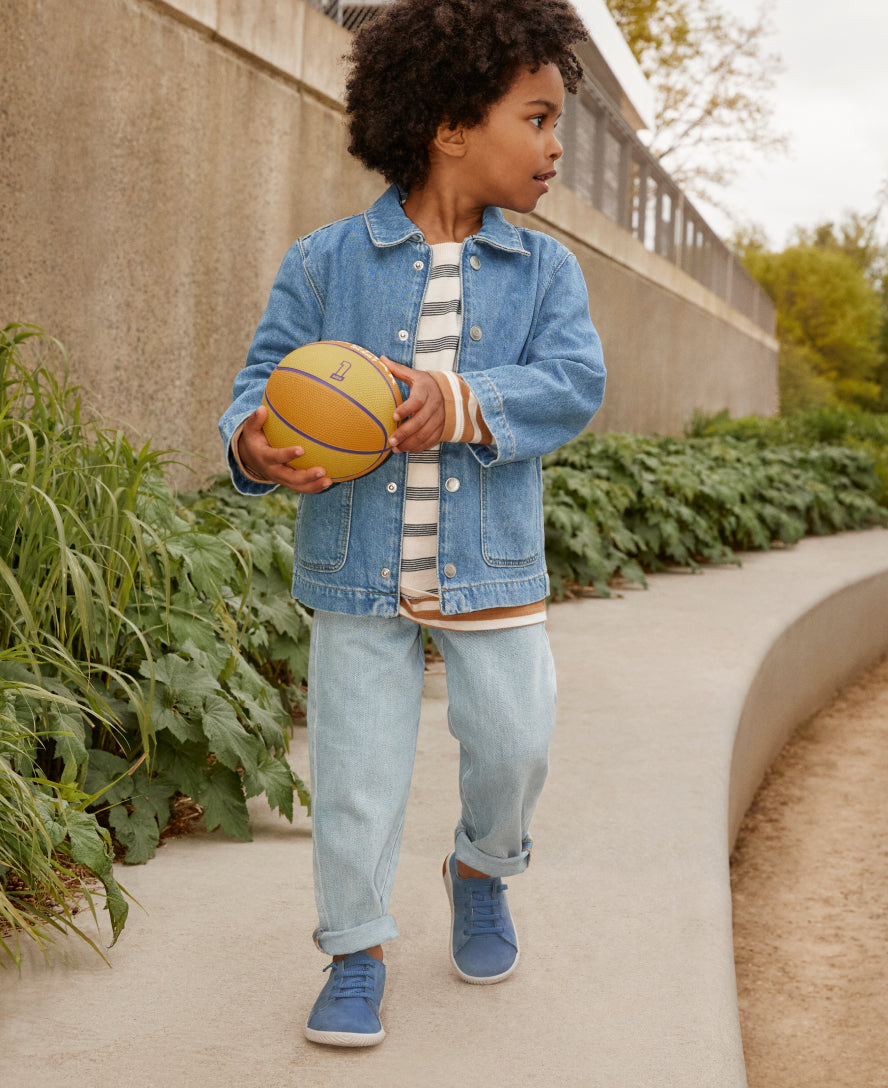 Keen Popular style | Big Kids' KNX Leather Sneaker Coronet Blue/Vapor