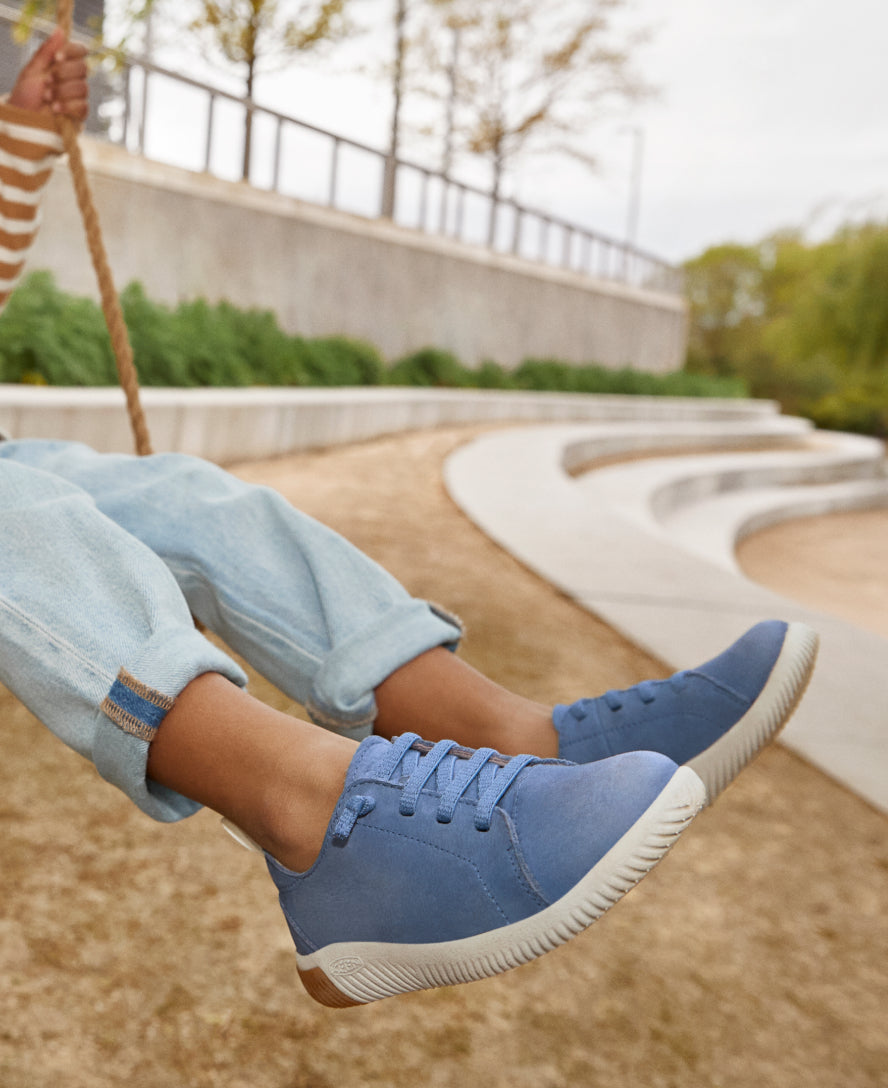 Keen Popular style | Big Kids' KNX Leather Sneaker Coronet Blue/Vapor