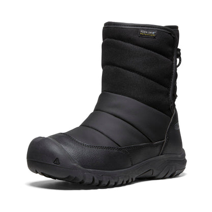 Keen Discount | Big Kids' Puffrider Waterproof Winter Boot Black/Steel Grey